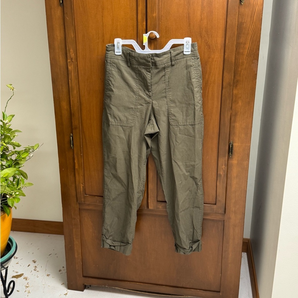 Nicole Miller NY vintage linen crop pants size 6 24-25in inseam 10-11 in rise